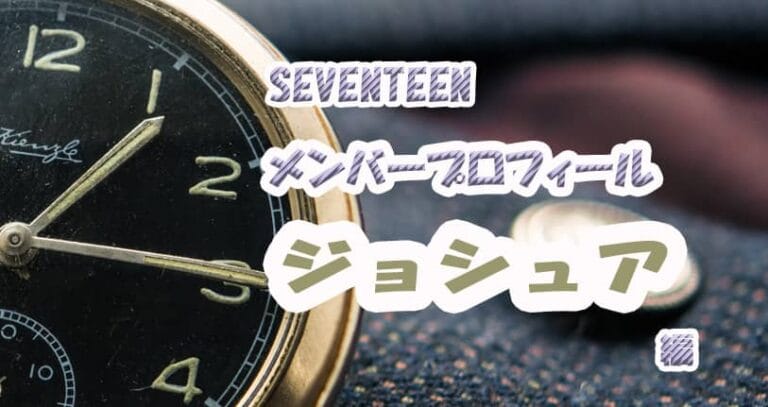 【SEVENTEENメンバープロフィール】ジョシュア編