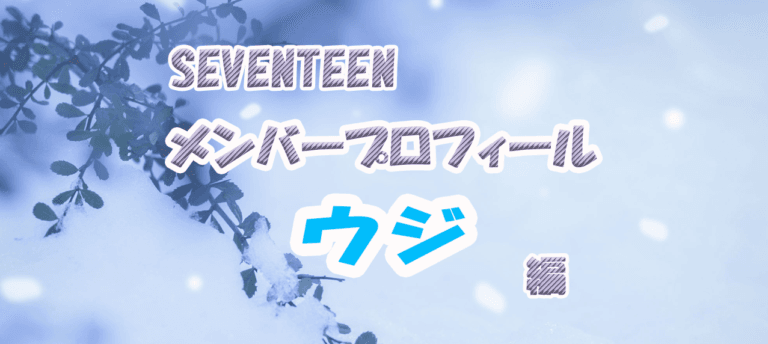 【SEVENTEENメンバープロフィール】ウジ編