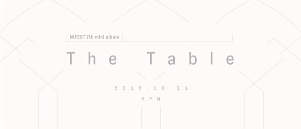 NU'EST ミニアルバム 'The Table' 予約・リリース情報、モール別最安値まとめ
