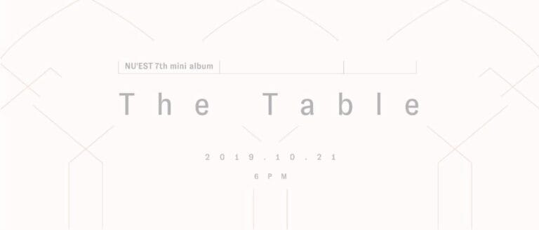 NU'EST ミニアルバム 'The Table' 予約・リリース情報、モール別最安値まとめ