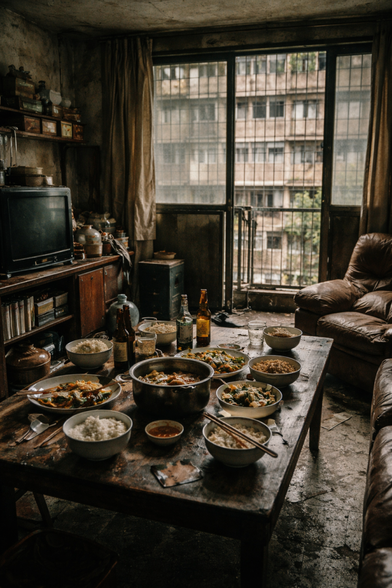 映画呪詛のモデルになった事件が起こった家をイメージした画像